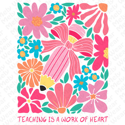 Cute Teacher Pencil Flower Shirt